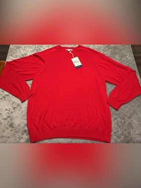 Cutter & Buck Men’s Cotton Crewneck Sweater XL Red NWT